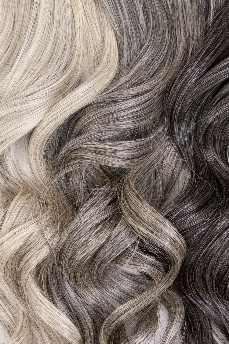 Hybrid Weft Color #50 Medium Natural Gray - Donna Bella Hair
