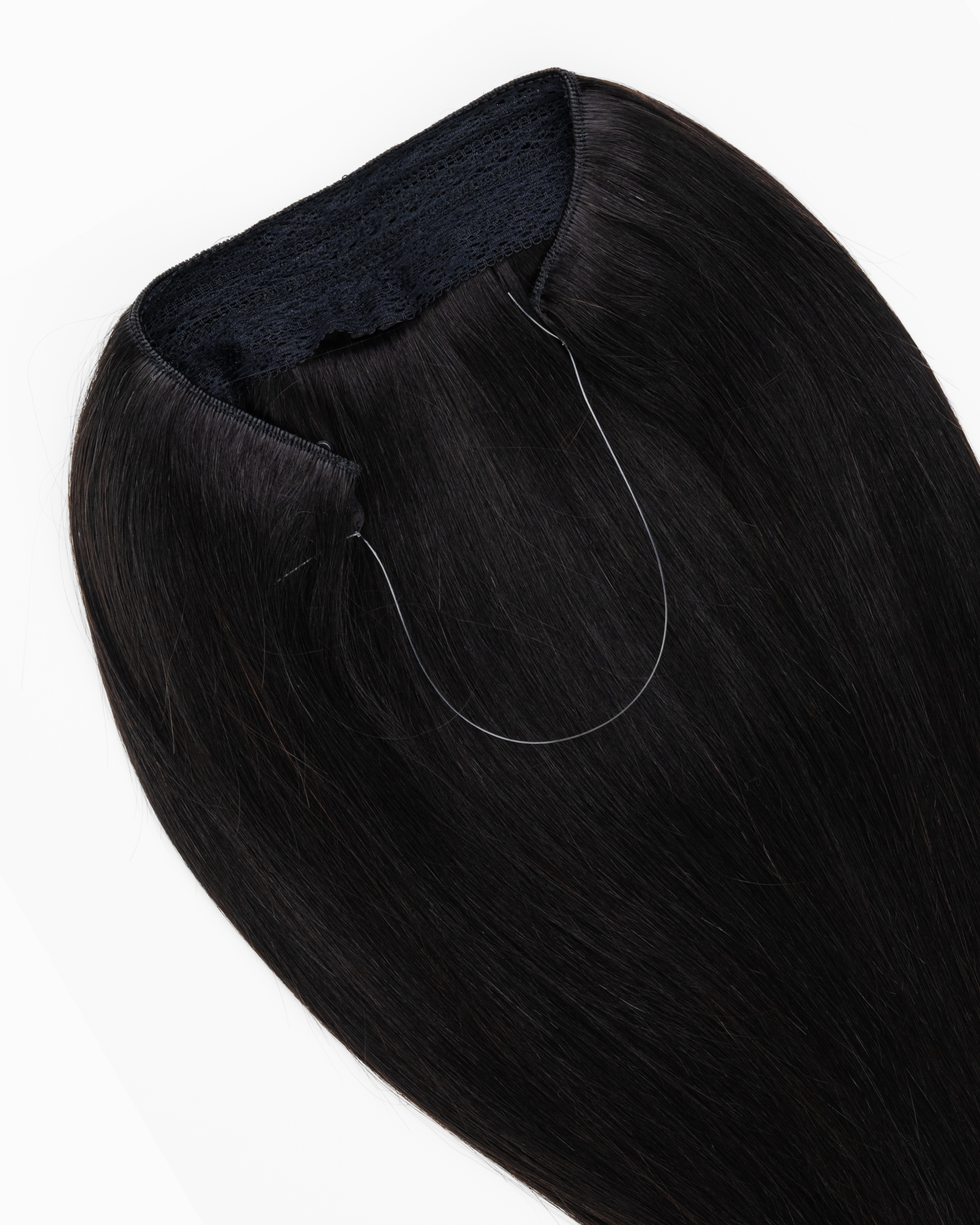 Black human hair halo outlet