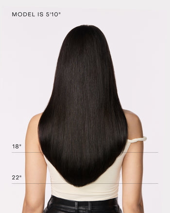 Invisible Tape-In, Straight Jet Black/Darkest Brown #1B