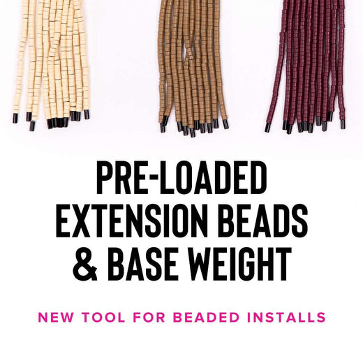 Silicone Pre-Loaded Extension Beads (Dark Brown)