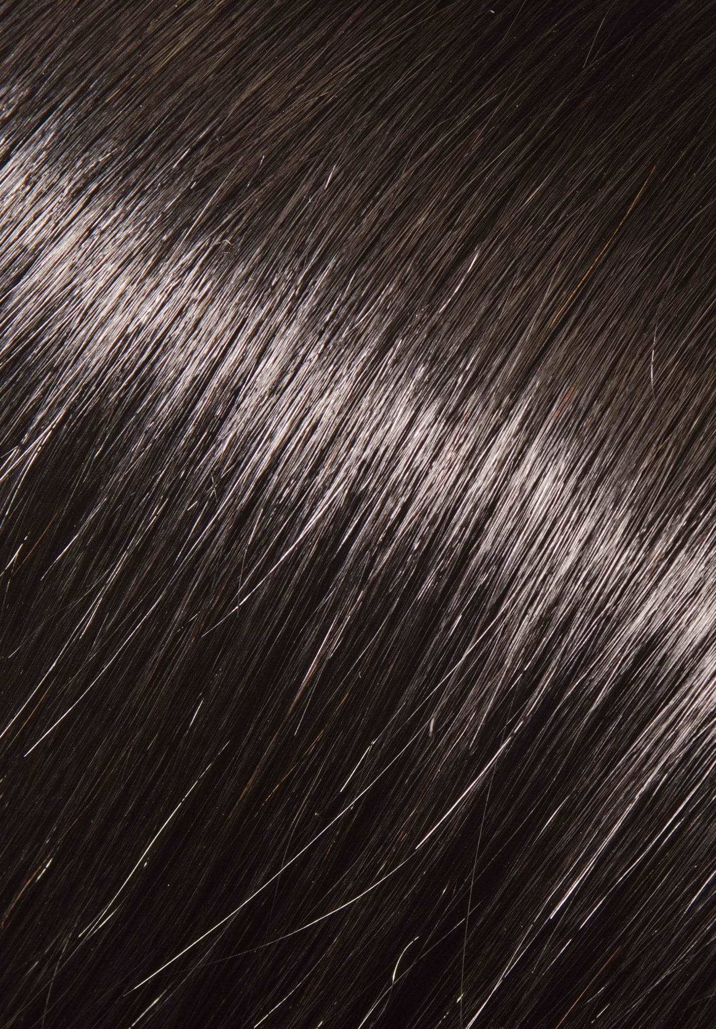 Donna Bella Off Black #1B #1B hair extension color swatch