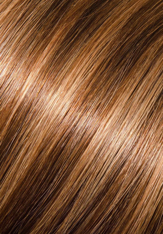 16" Full Head Human Clip-In #6/10 (Dark Chestnut/Medium Ash) - Donna Bella Hair