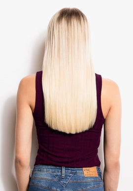 16" Flat-tip Pro Straight #60 (Platinum Ash Blond) - Donna Bella Hair3