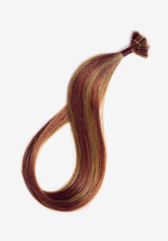 16" Kera-Link Straight #30/33 (Dark Chestnut Auburn) - Donna Bella Hair