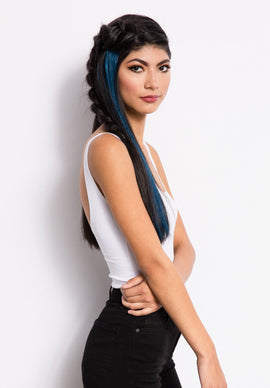18" I-Link Pro Straight - Blue - Donna Bella Hair