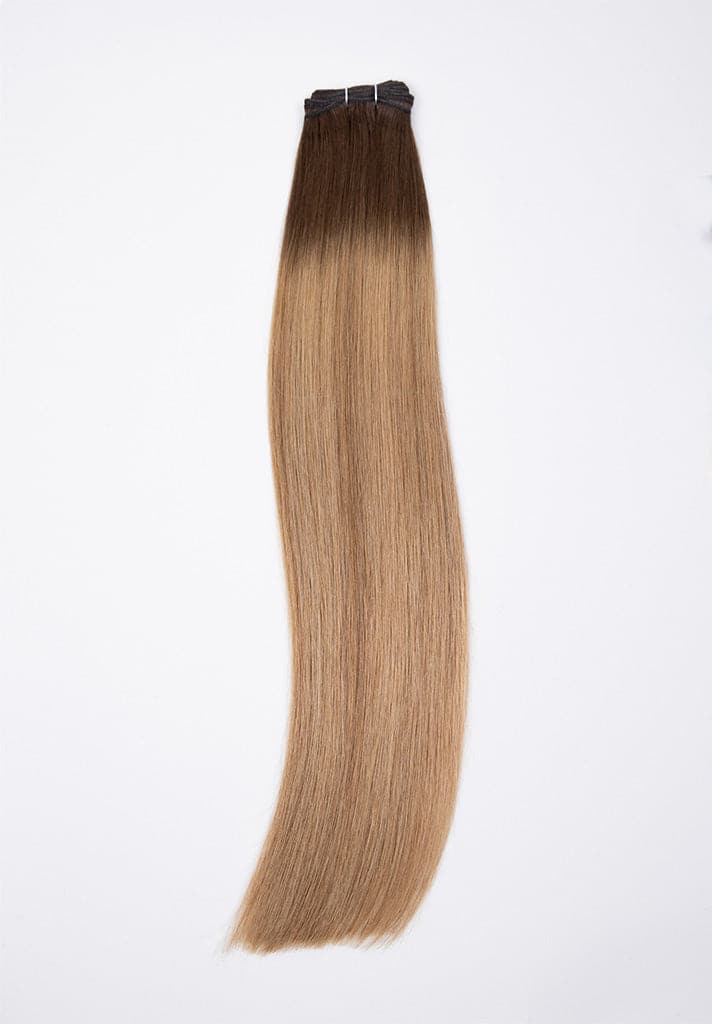 Flat Clip-In 22 Hair Extensions Light Warm Brown