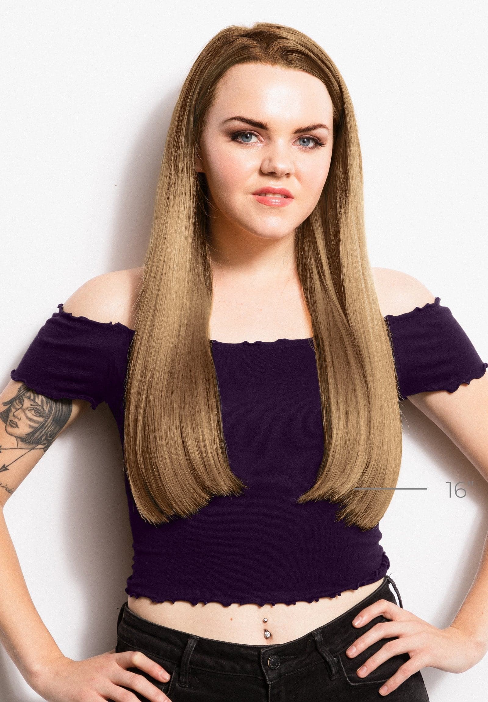 16" I-Link Pro Straight #12 (Light Ash) - Donna Bella Hair