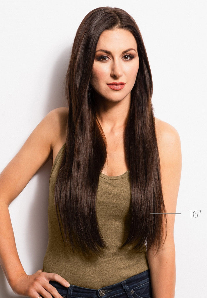 2nd16" I-Link Pro Straight #2 (Darkest Brown) - Donna Bella Hair