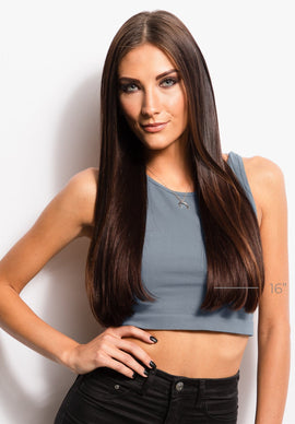 16" I-Link Pro Straight #3R (Darkest Brown with Auburn) - Donna Bella Hair