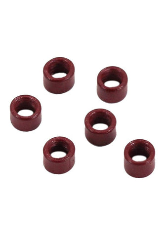 Grooved Beads - Red Wine