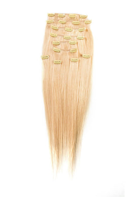 16" Premium Clip In Straight Color #1001 (Platinum Blond) - Donna Bella Hair2