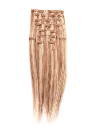 16" Premium Clip In Straight Color #12/600 (Light Ash/Blond) - Donna Bella Hair