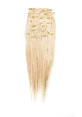 16" Premium Clip In Straight Color #60 (Platinum Ash Blond) - Donna Bella Hair2